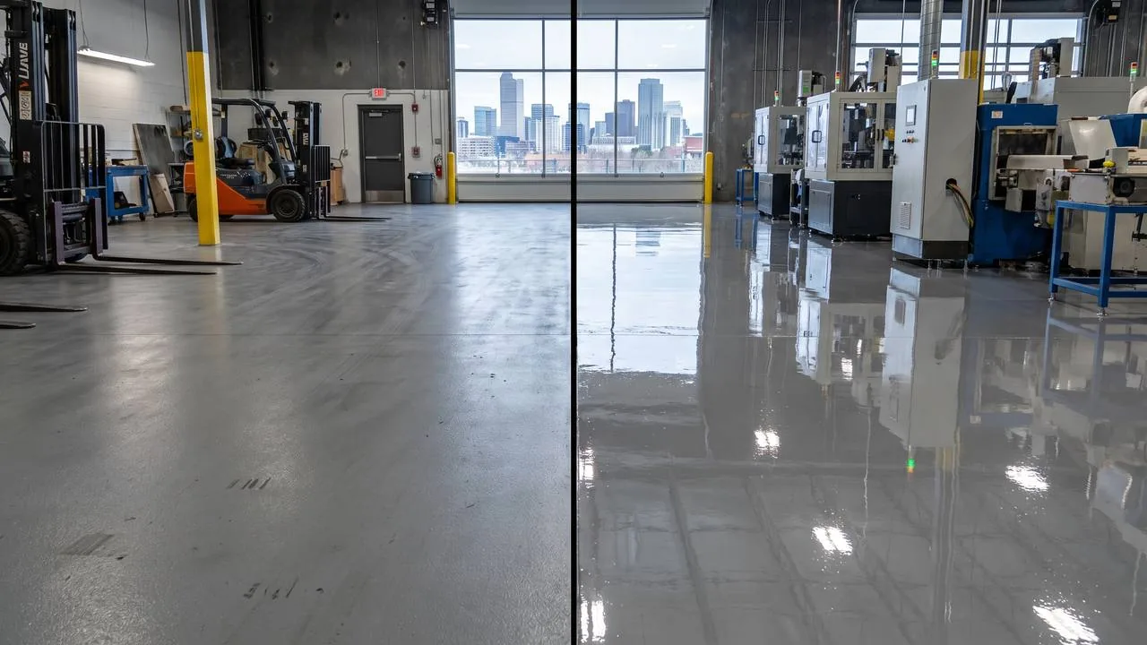 Epoxy vs polyaspartic floor coating comparison Denver